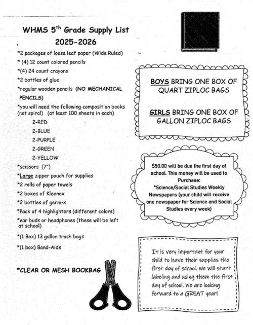 Supply List